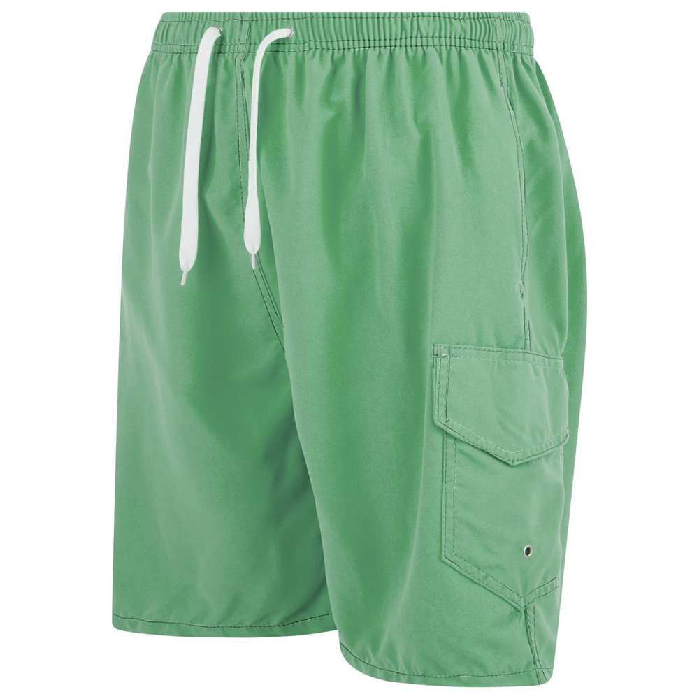 Mens Swim Trunks Adult Male Board Shorts Quick Dry with Cargo Pocket, Green - Picture 2 of 4